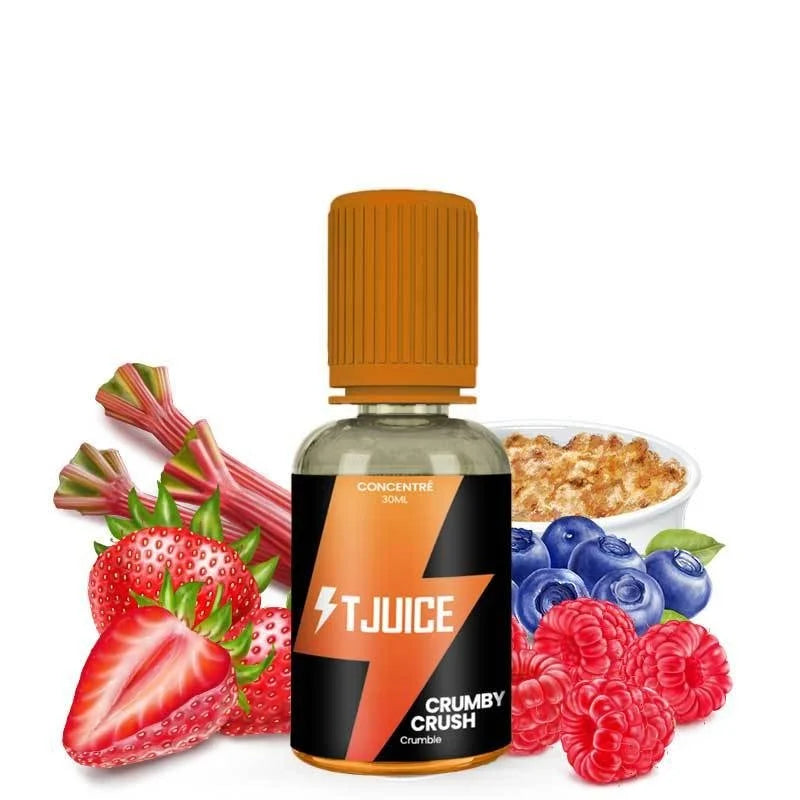 Concentré Crumby Crush T-juice / Crumble - Fruits rouges - Rhubarbe