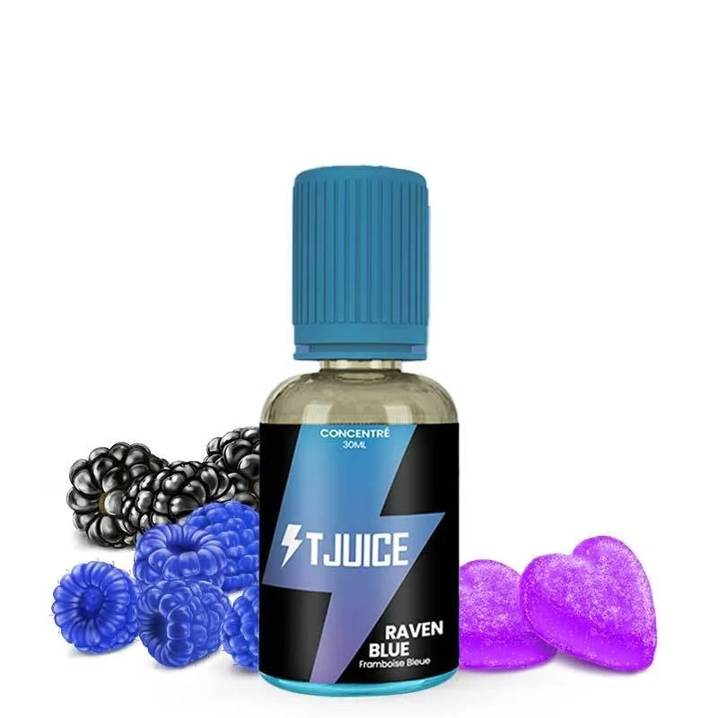Concentré Raven Blue T-juice / Bonbon - Framboise bleue - Mûre - Frais